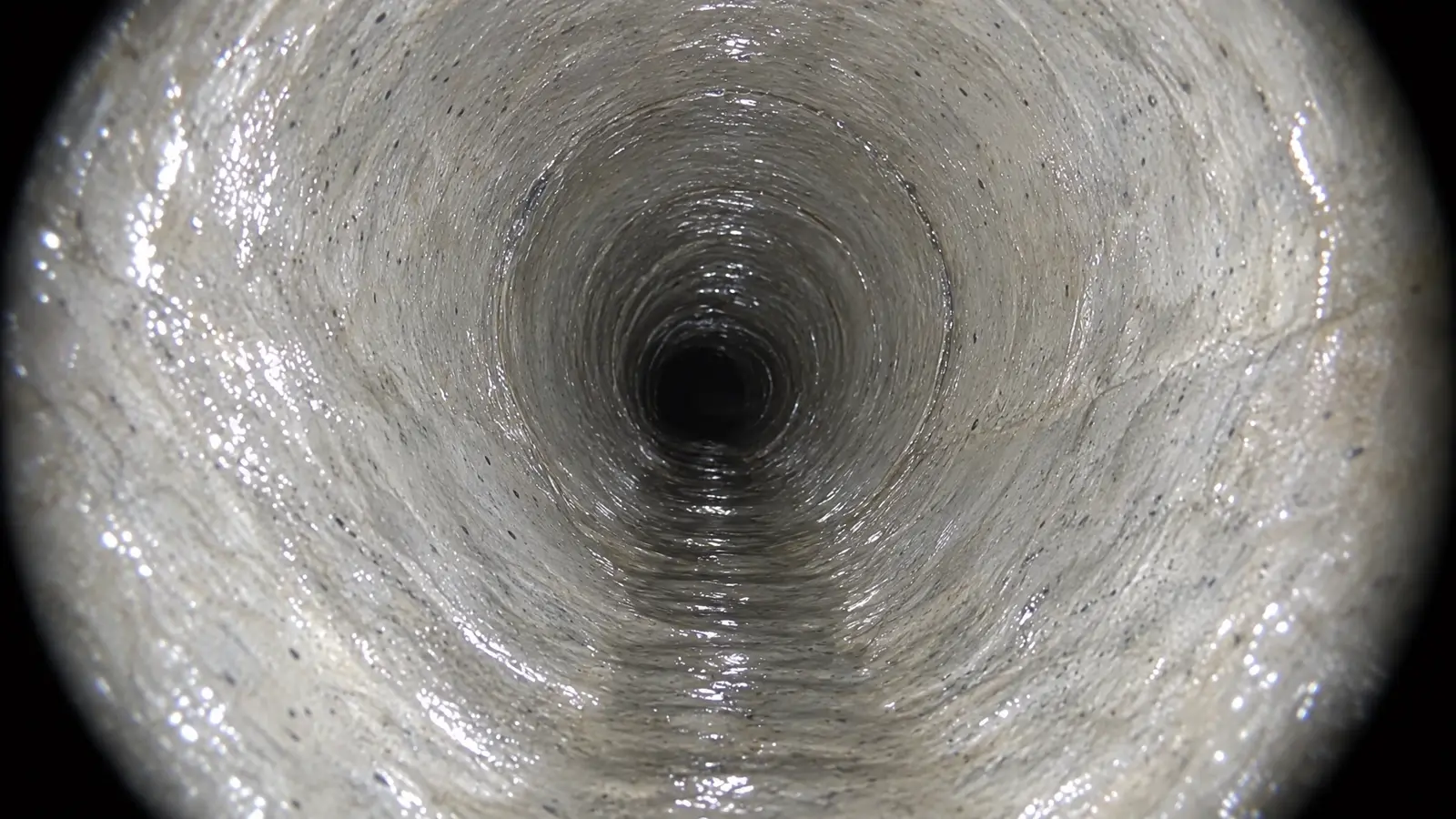 After: Main line on camera | Music City Drain After: the inside of a sewer pipe with clean, smooth pipe walls