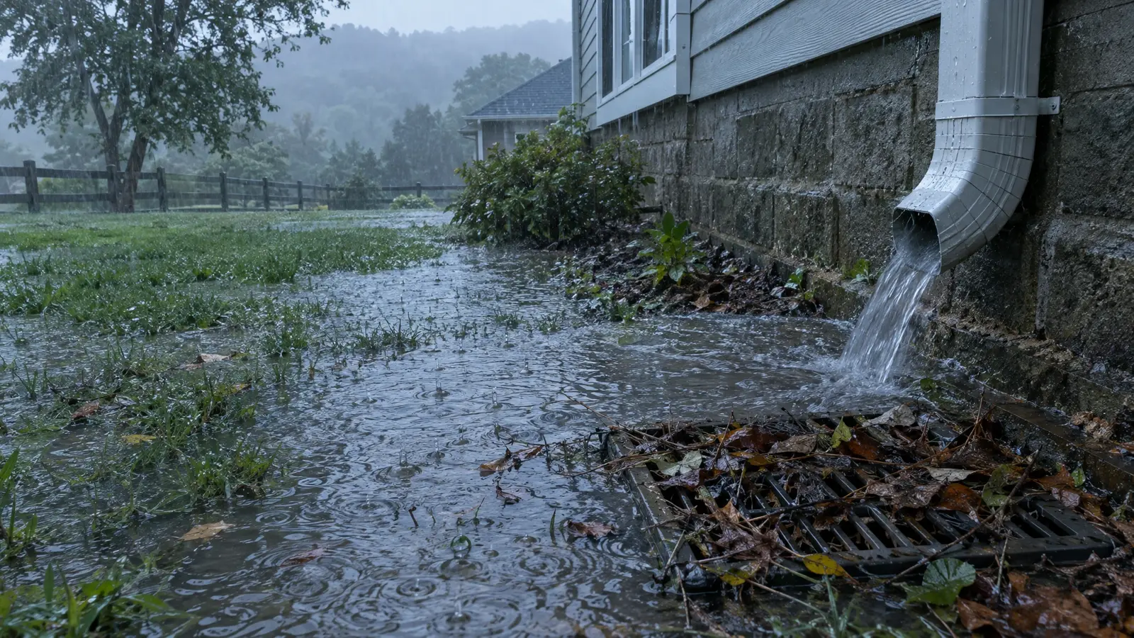 Stormwater and Yard Drainage Problems explained for Nashville and Middle Tennessee